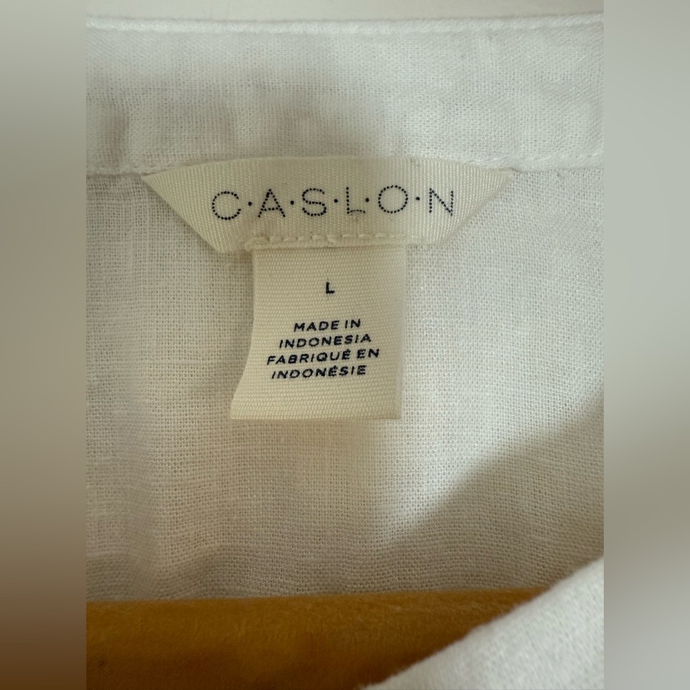 Caslon Embroidered Cutwork Split Neck Popover Top… - image 8